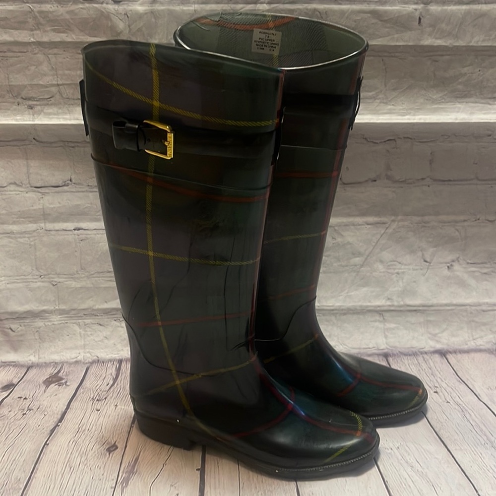 Ralph Lauren Plaid Rain Boots